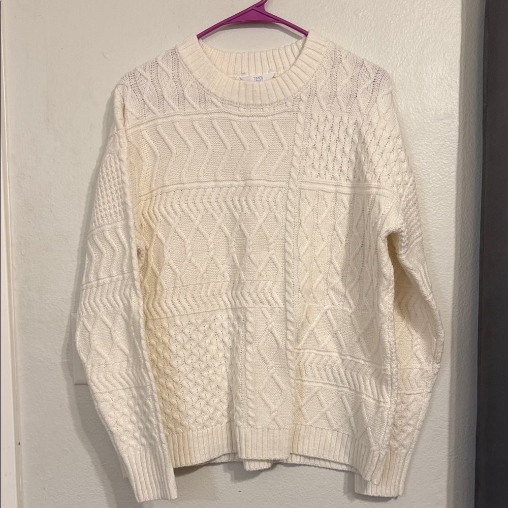 Time and Tru Ivory Knit Sweater